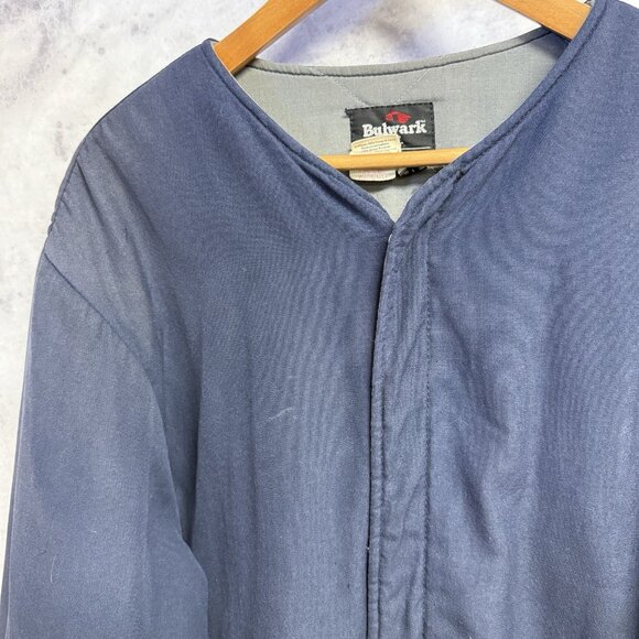Vintage 90s Bulwark Workwear Jacket Mens XL Blue Quilted (25x29.5) - Picture 3 of 16